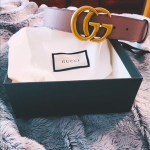 Gucci belt, dusty pink